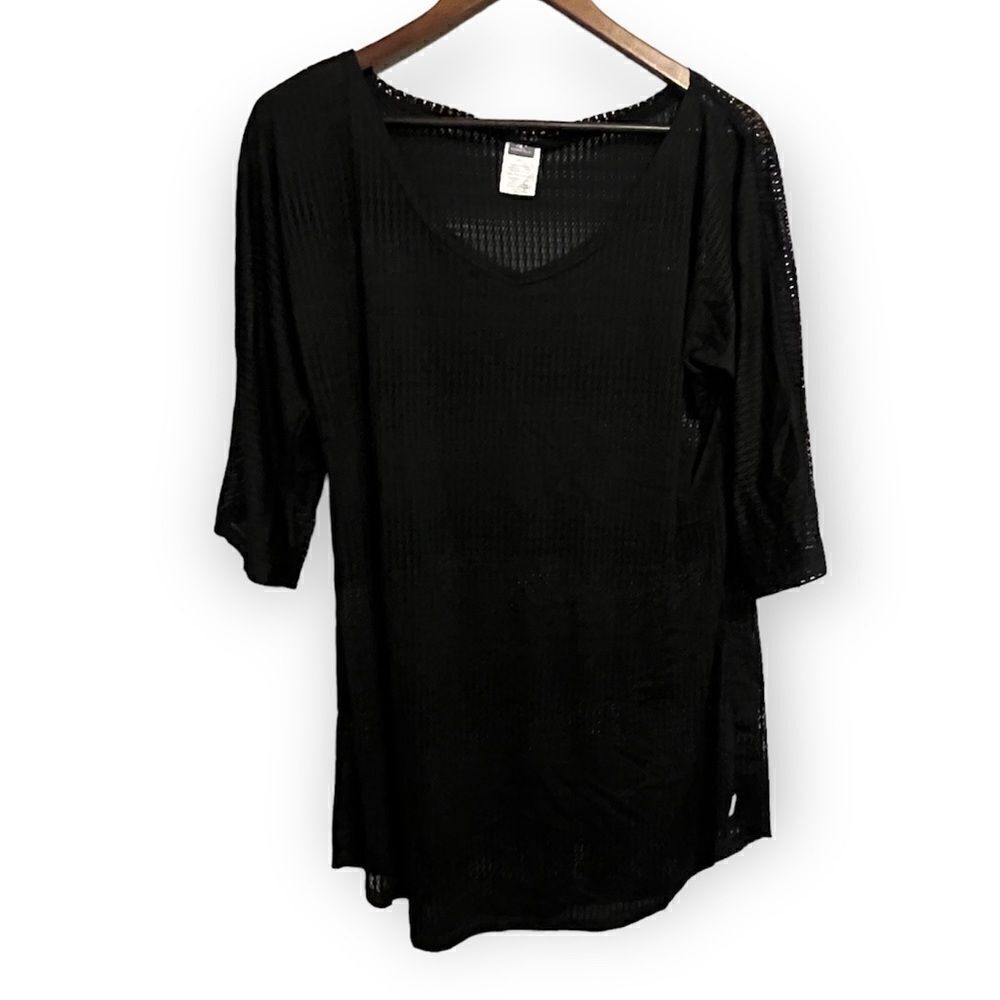 O'Neill Black Mesh Swimsuit Coverup Dress